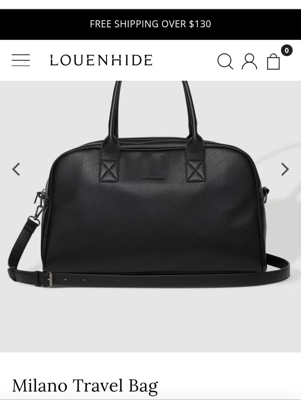 Louenhide Milano Travel Duffel Bag — Black